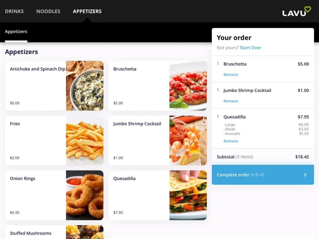 Lavu Online Ordering System