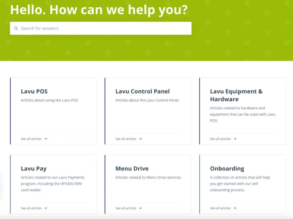 Lavu customer support