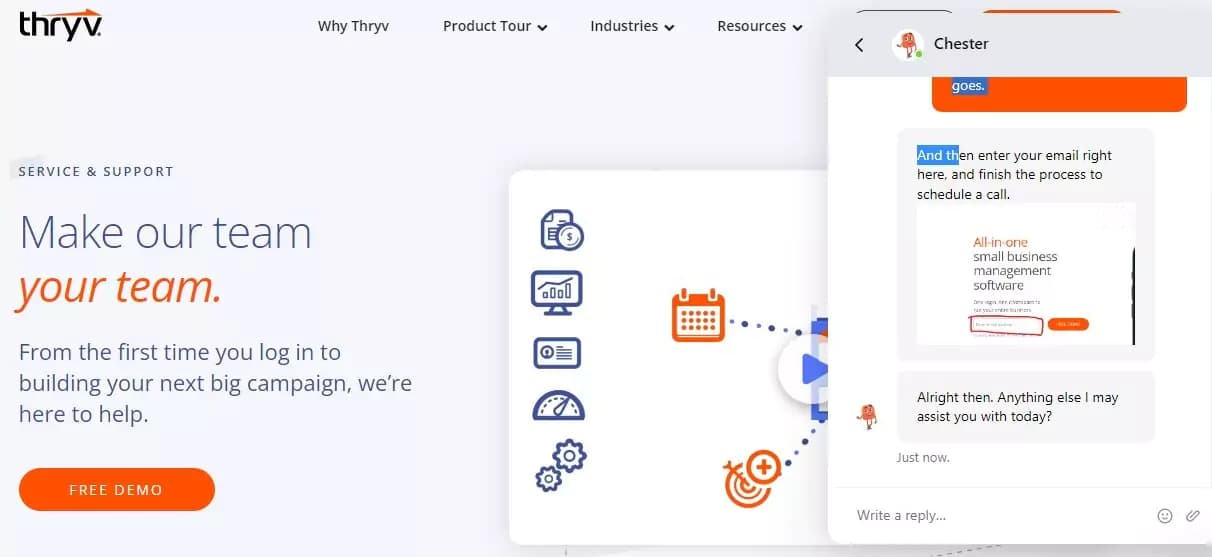 thryv crm live chat