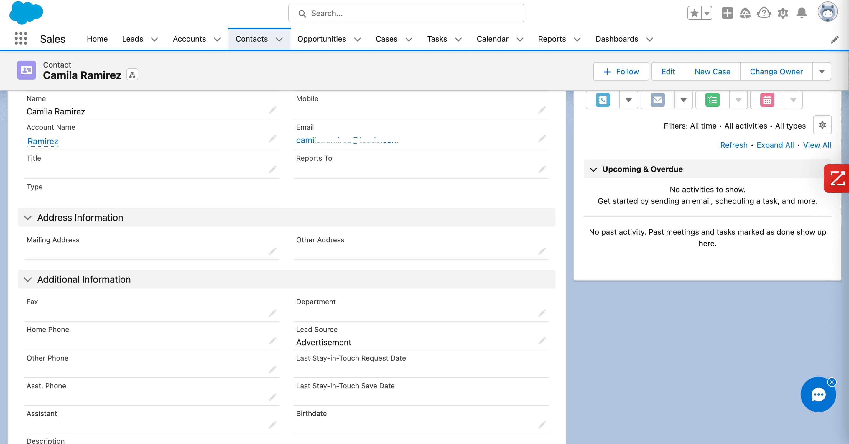 salesforce crm contact management