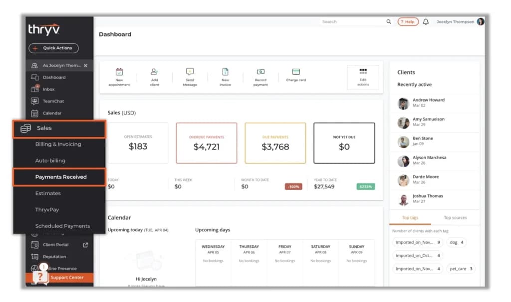 thryv Sales and Payment