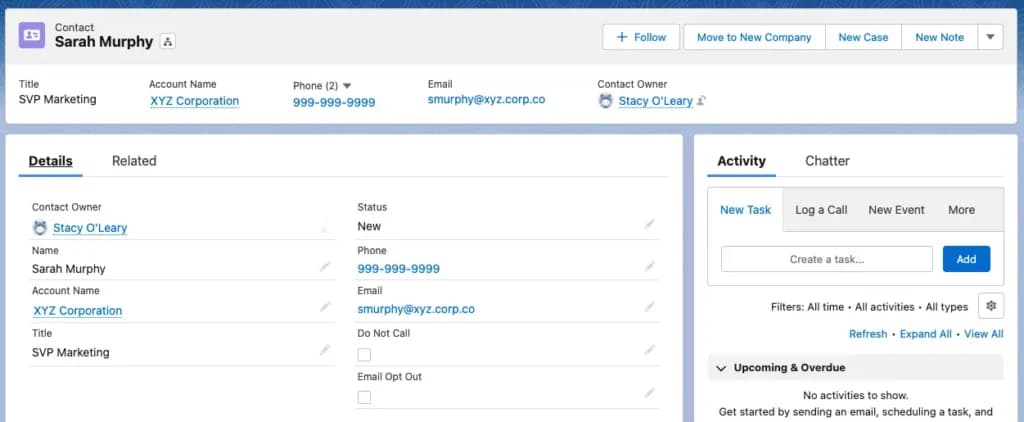 salesforce Account and Contact Management