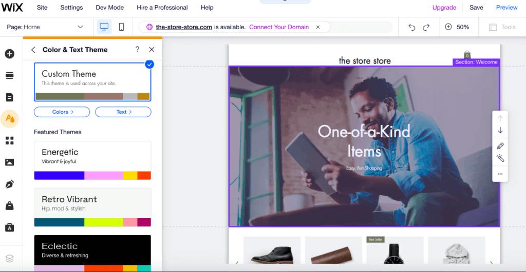 Wix.com customization tools