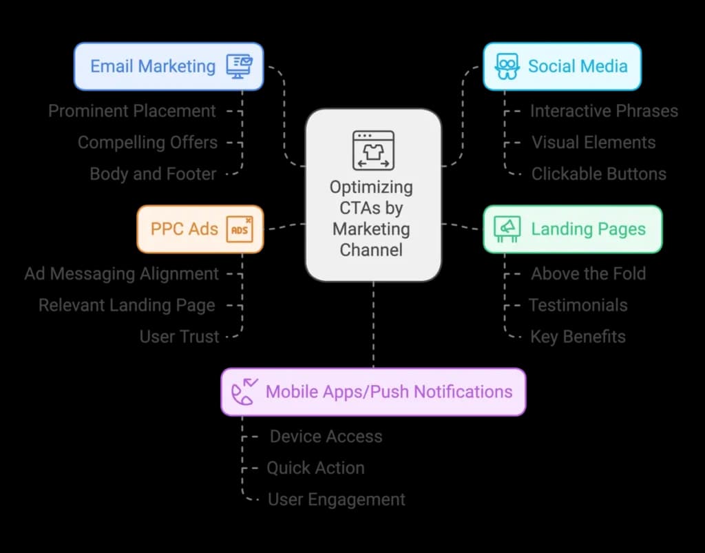 CTA per marketing channel