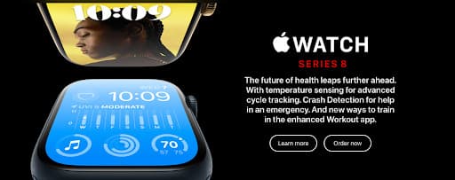 Landing page for Apple