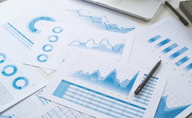 data on documents and graph chart - different types of data