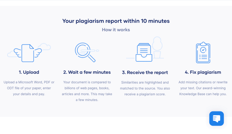 Scribbr report within 10 minutes feature
