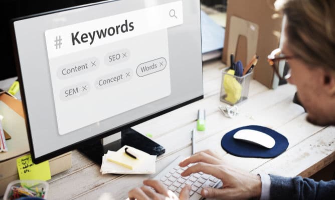 Keyword seo content website tags search