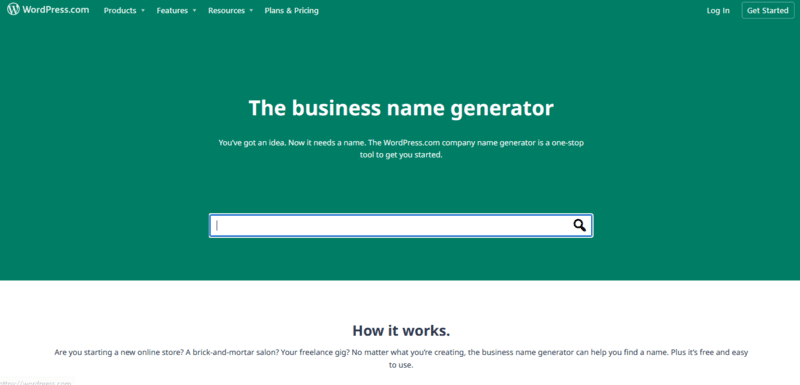 WordPress Business Name generator