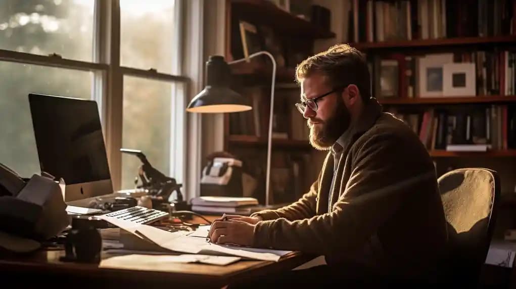 man with laptop