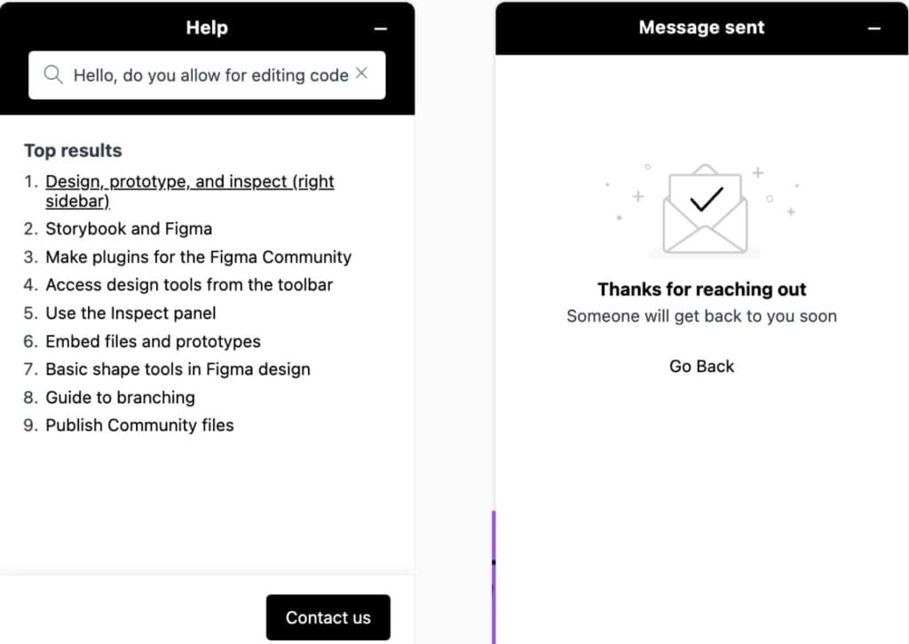 figma chatbot response