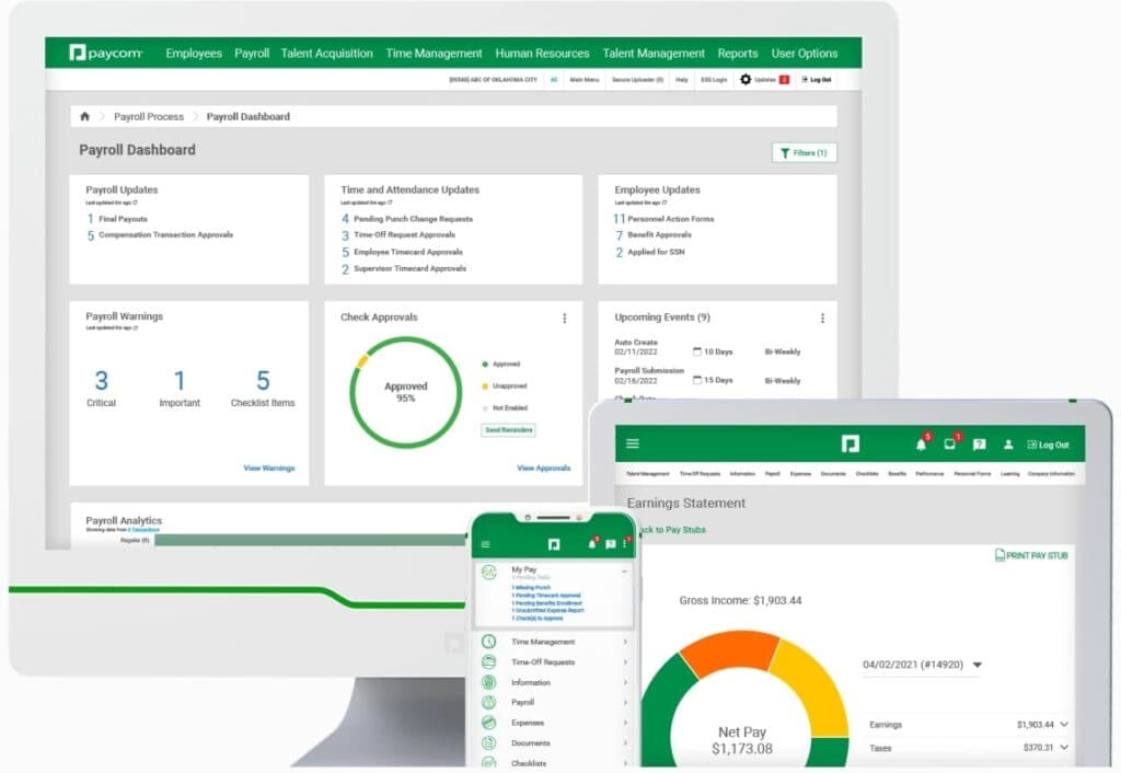 paycom payroll dashboard