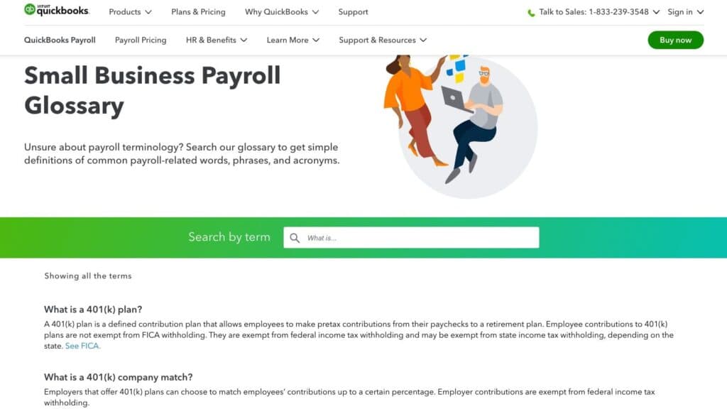 QuickBooks Payroll Glossary