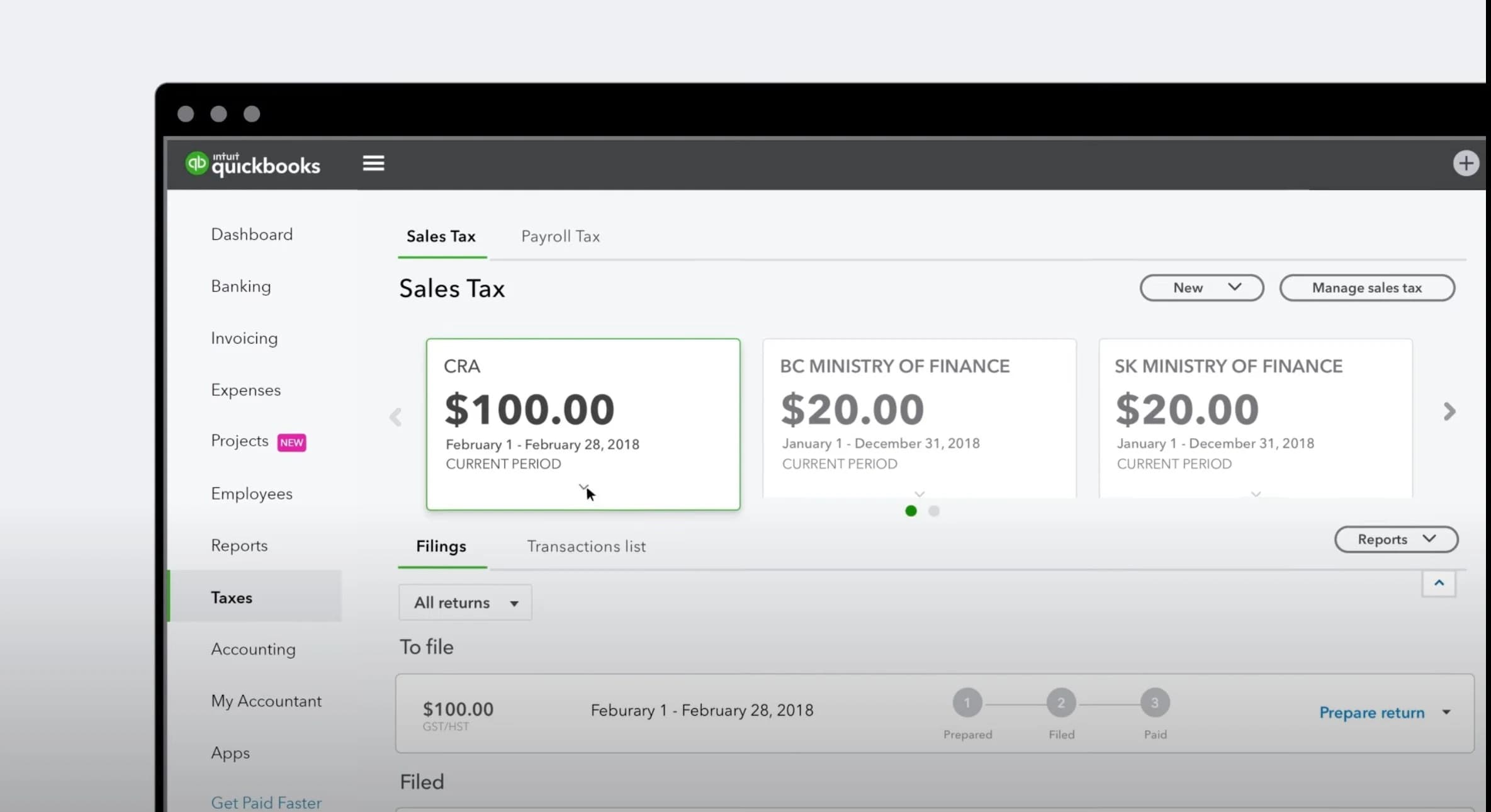 QuickBookssales-tax
