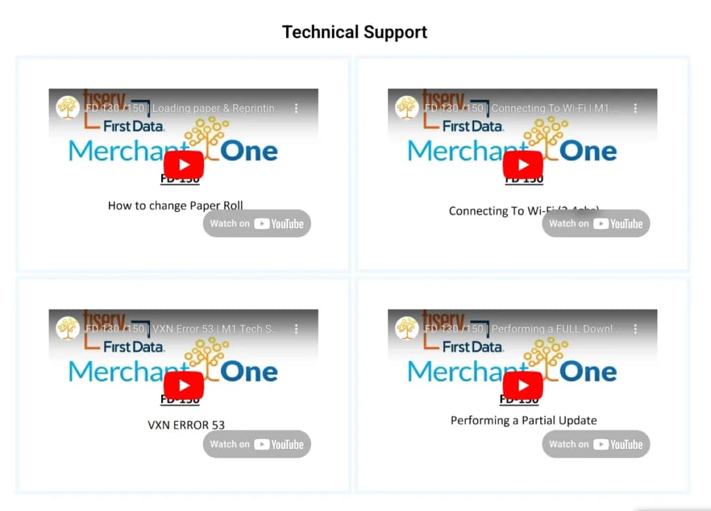 Merchant one technical videos