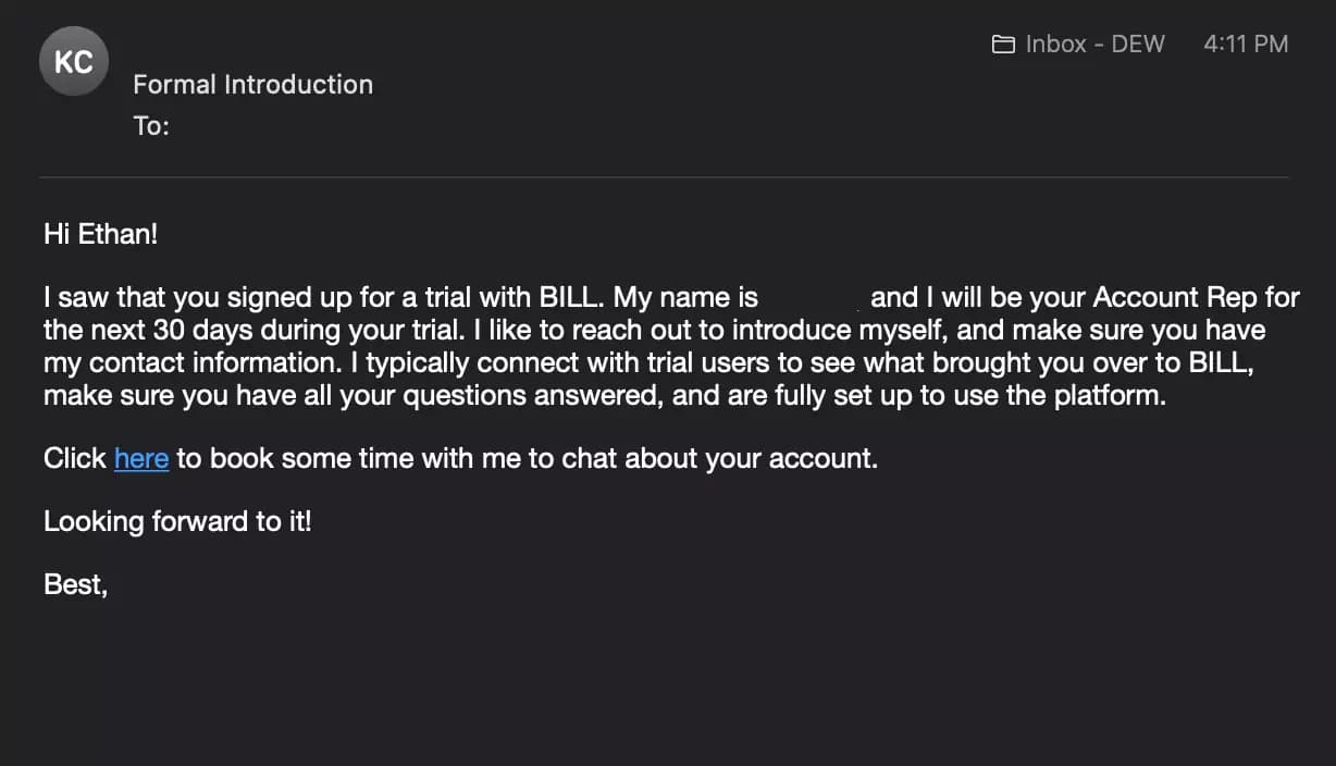 bill.com Accounts Payable email support