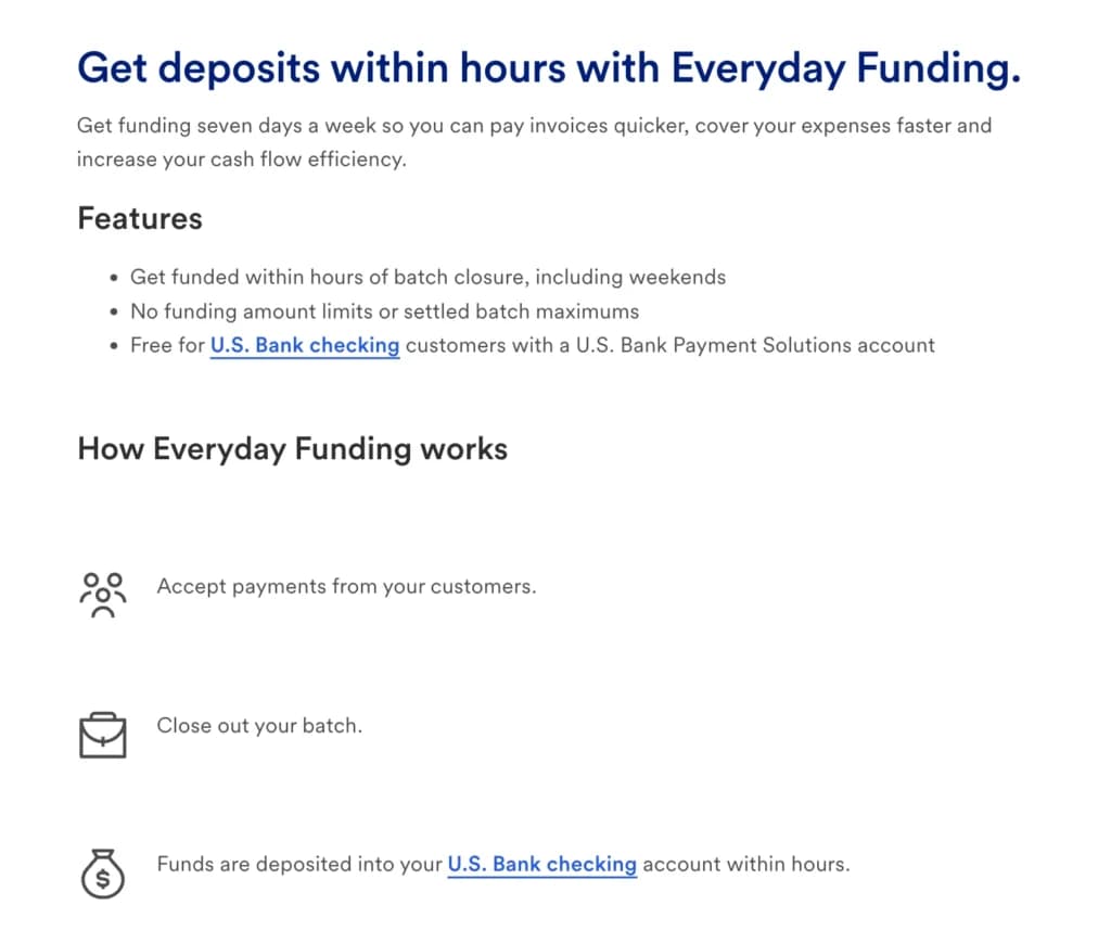 U.S. bank every day funding