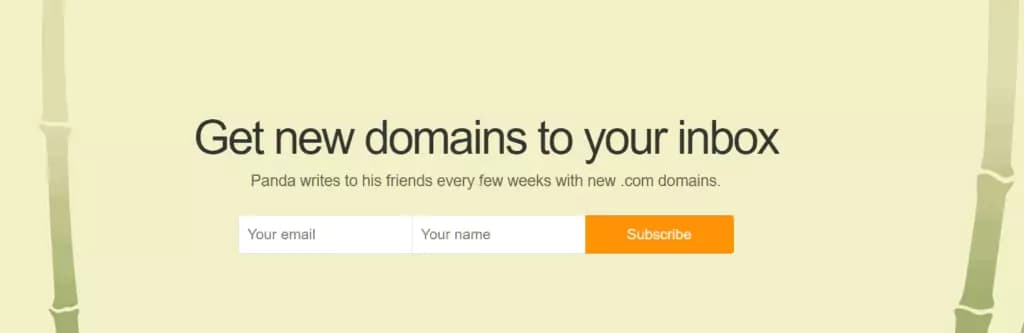 Hustle Panda’s email opt-in form