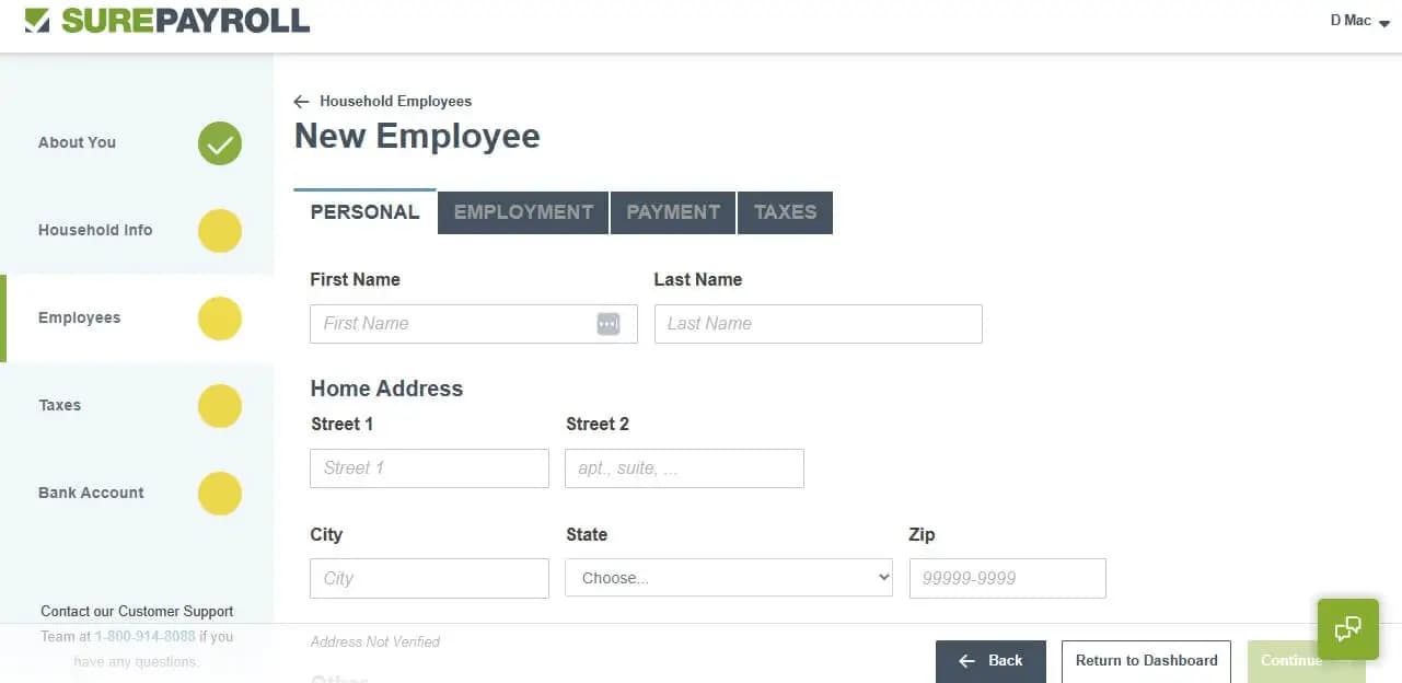 surepayroll time tracking