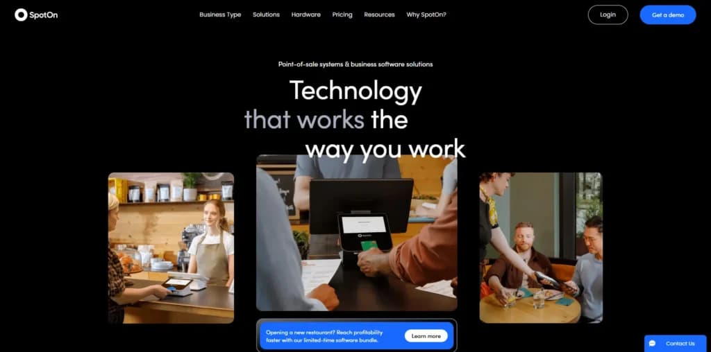 SpotOn Homepage