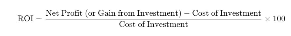Basic ROI Formula