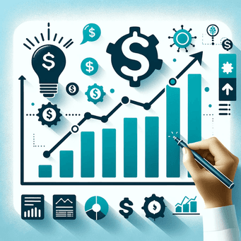A graph showing different types of pricing strategies for businesses