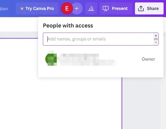 Canva offers the ability to collaborate with team members easily