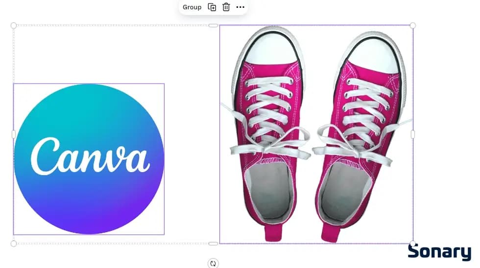 Group Elements Objects or Items in Canva