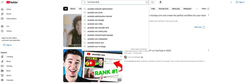 YouTube Video SEO