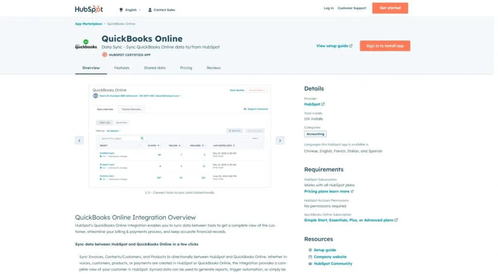 QuickBooks Online Integration