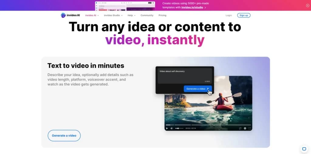 InVideo Text to Video