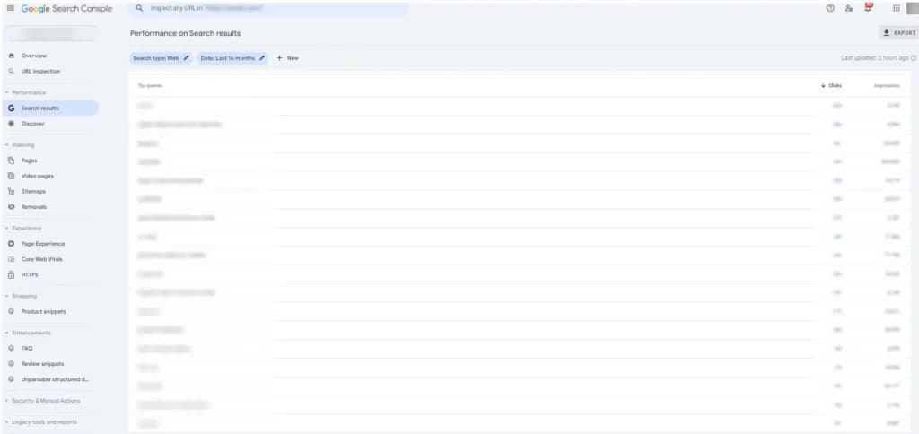 searech console keyword research