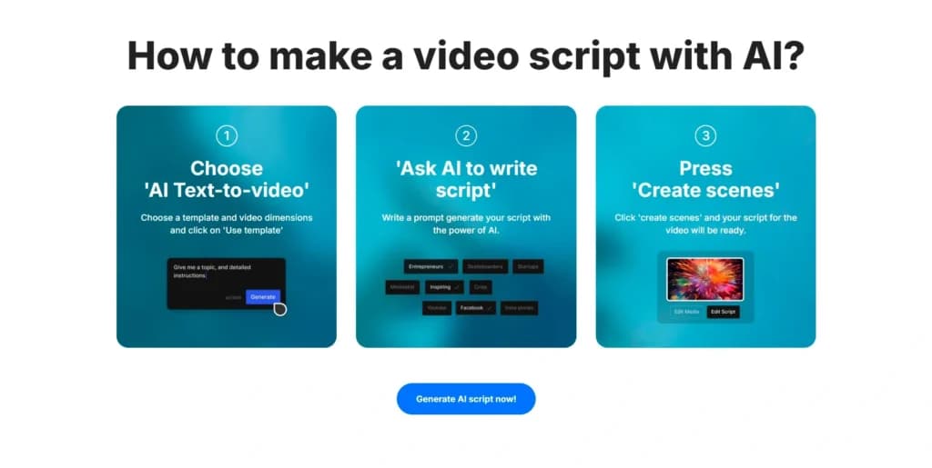 Invideo AI script generator