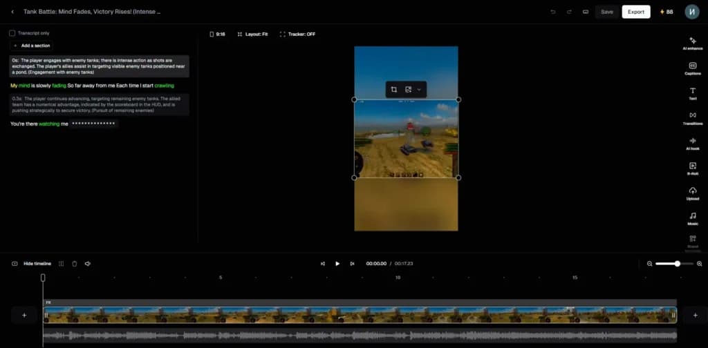 OpusClip Powerful Editor