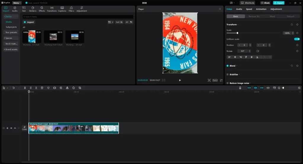 CapCut Drag and Drop feature