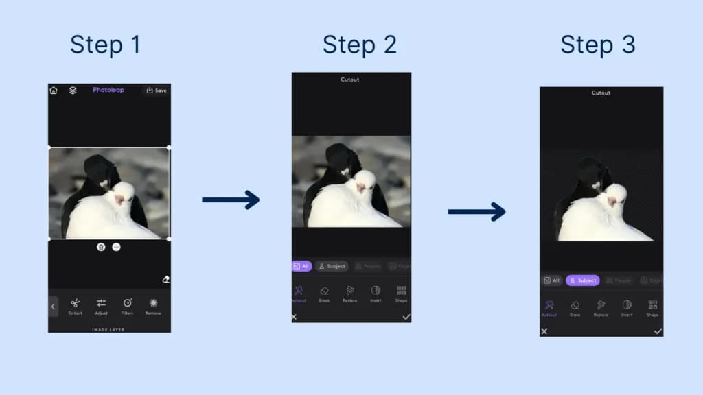 How to remove background from image with Photoleap