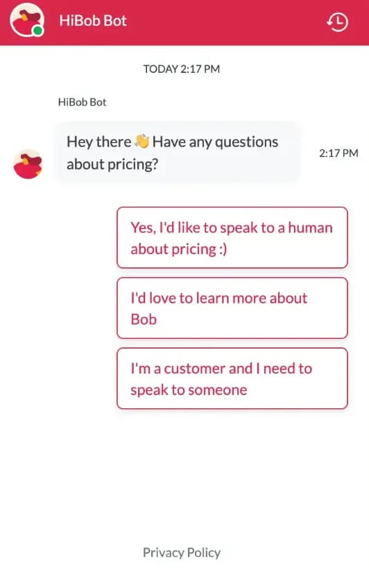 hibob chat support