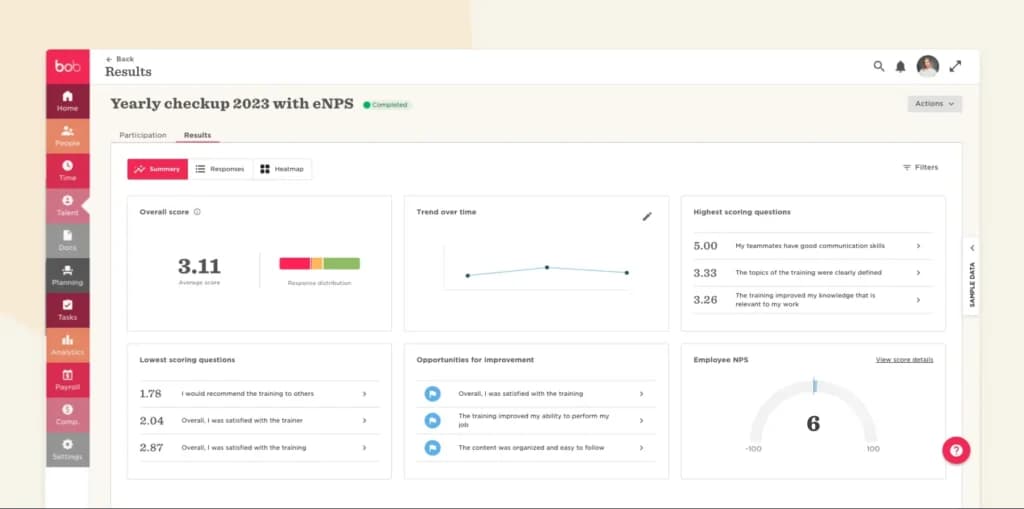 hibob analytics