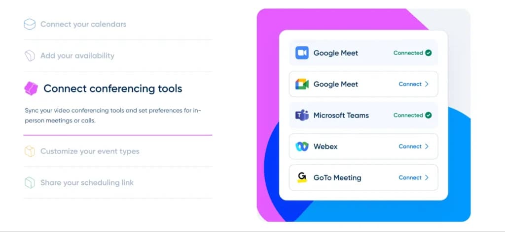 calendly connect conferecing tool
