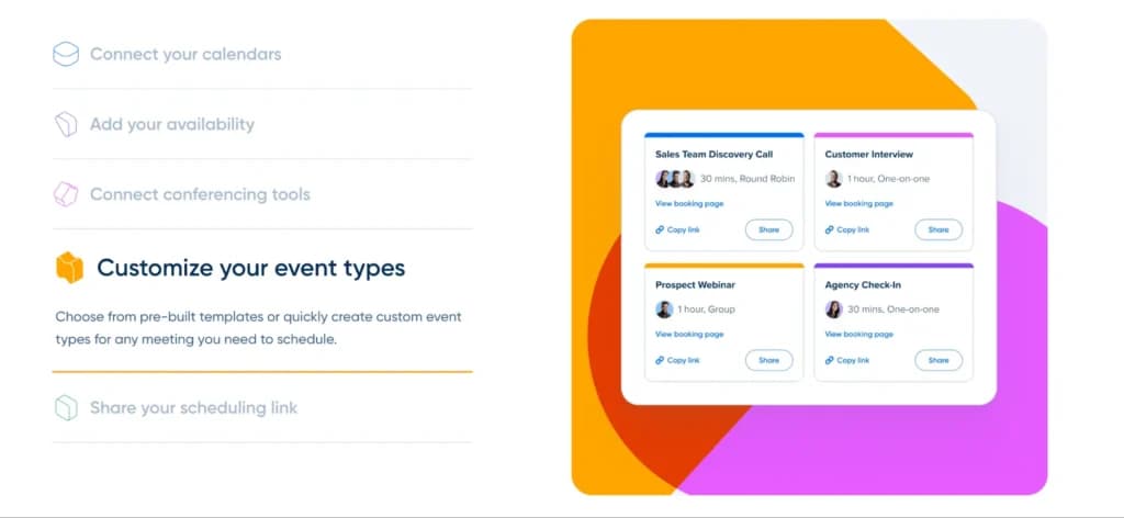calendly customize event