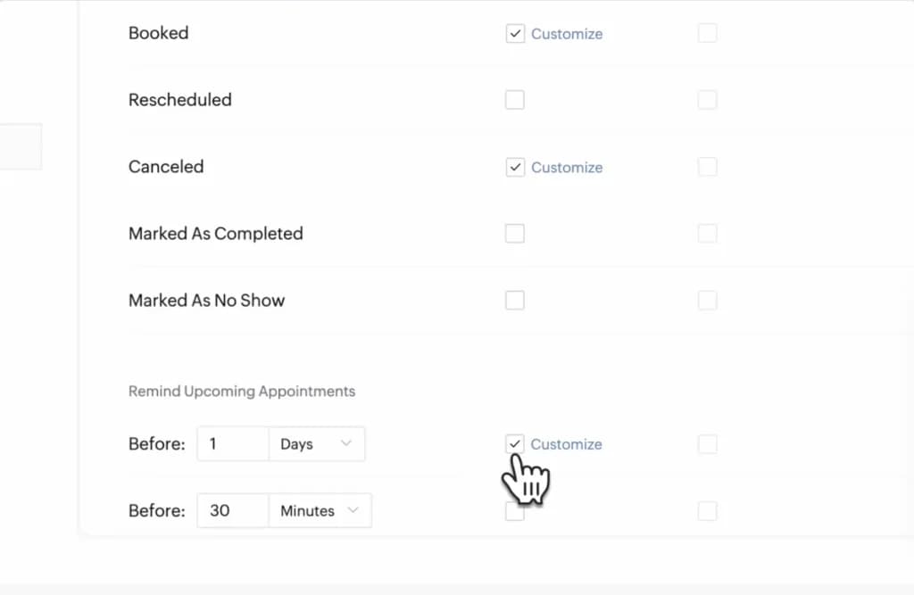 zoho Automatic Notifications