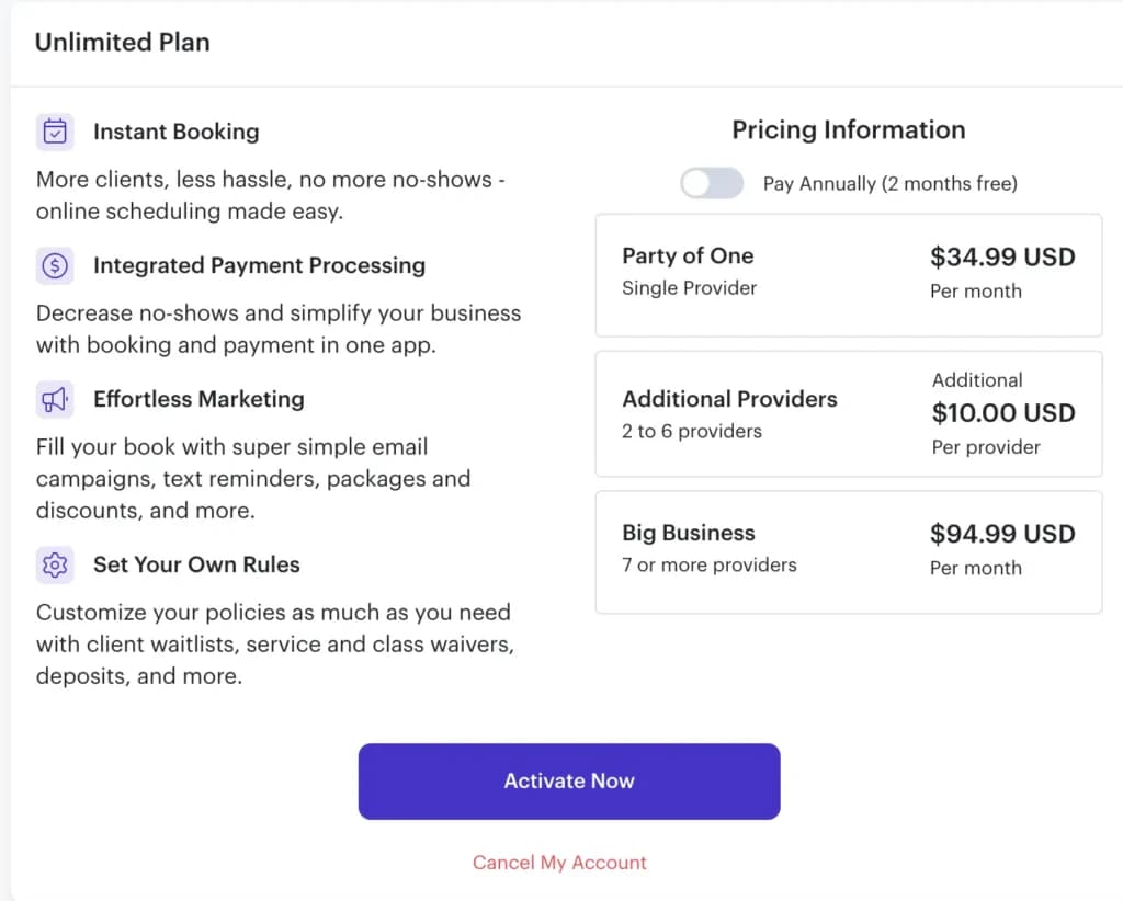 Schedulicity Pricing