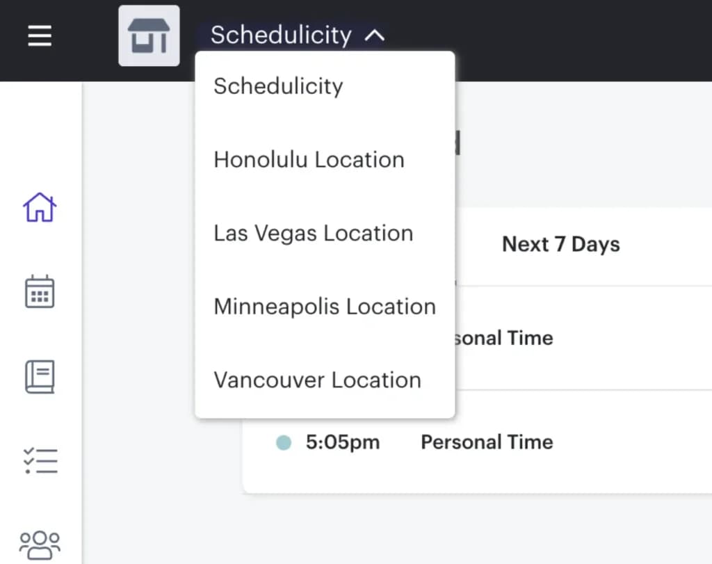 schedulicity Multiple Locations