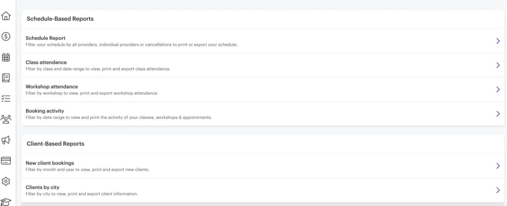 Schedulicity Reports