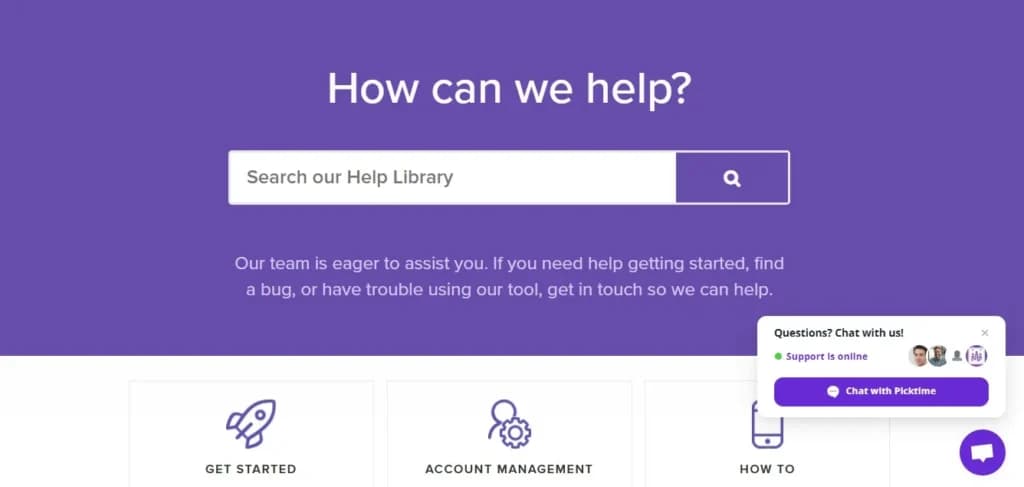 Picktime - support library