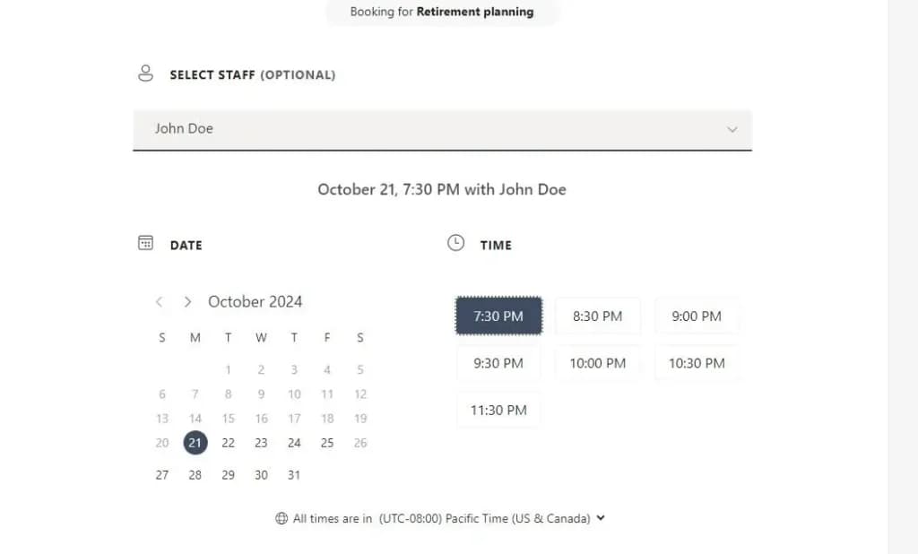 microsoft booking scheduling
