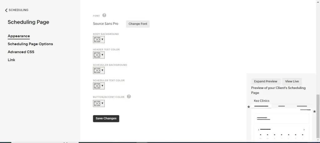 acuity customizable scheduling pages