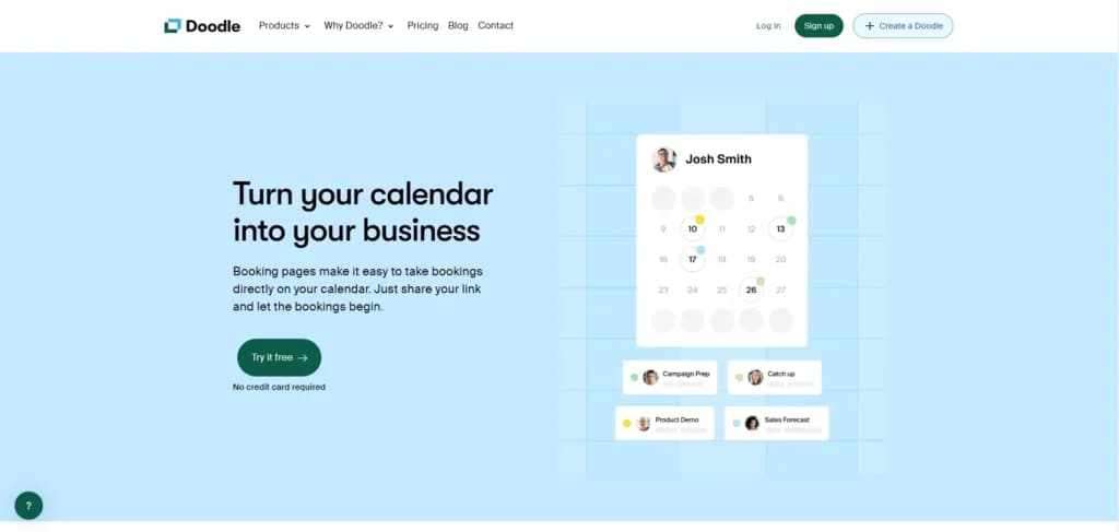 Doodle Booking Pages