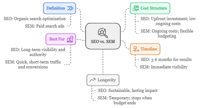 SEO vs SEM Comparison