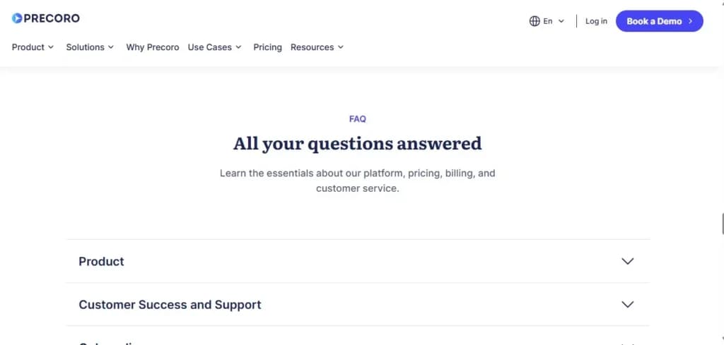 Precoro - FAQs
